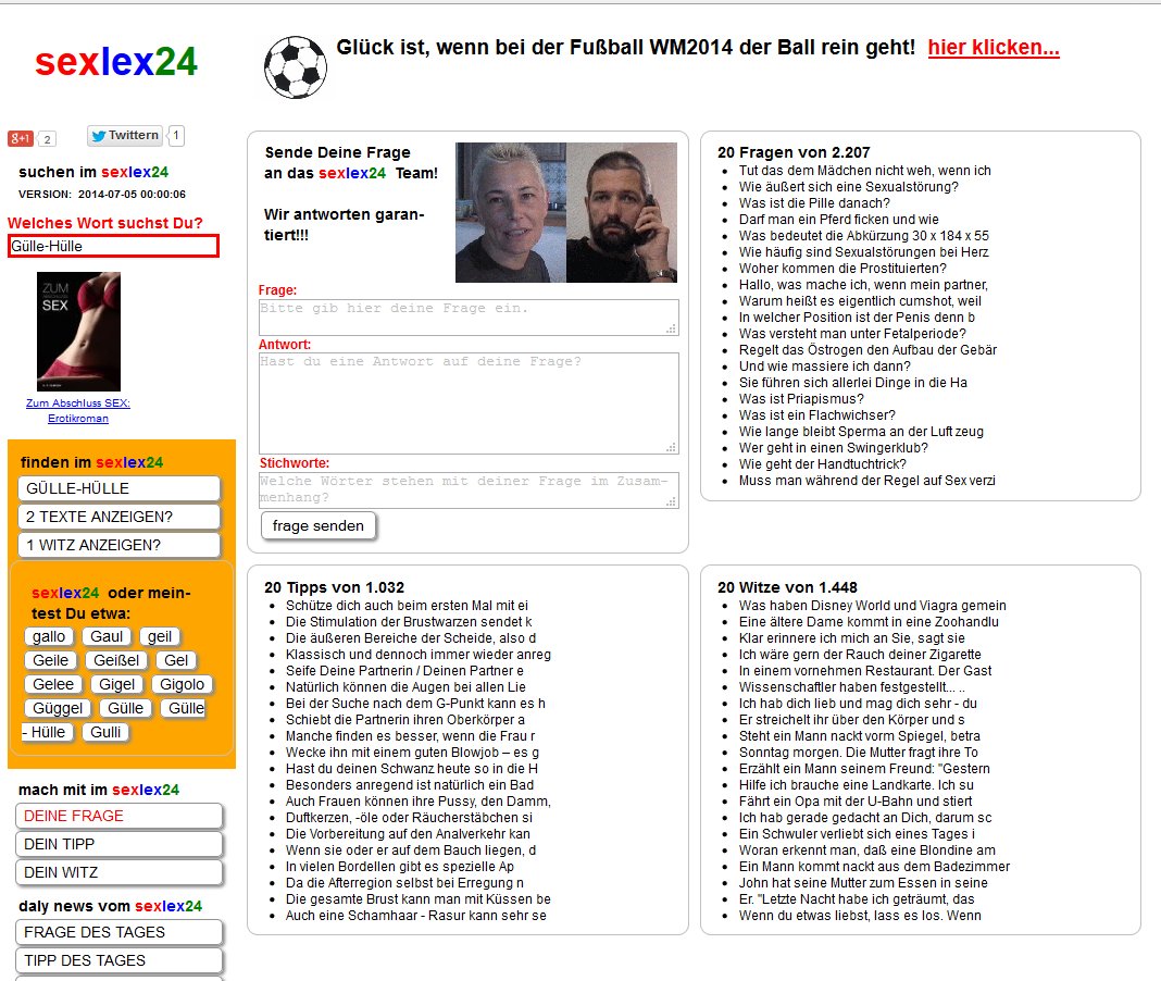 das sexlex24.de Team beantwortet alle Fragen rund um das Thema Liebe, Sex und Zärtlichkeit das sexlex24.de Team beantwortet alle Fragen rund um das Thema Liebe, Sex und Zärtlichkeit